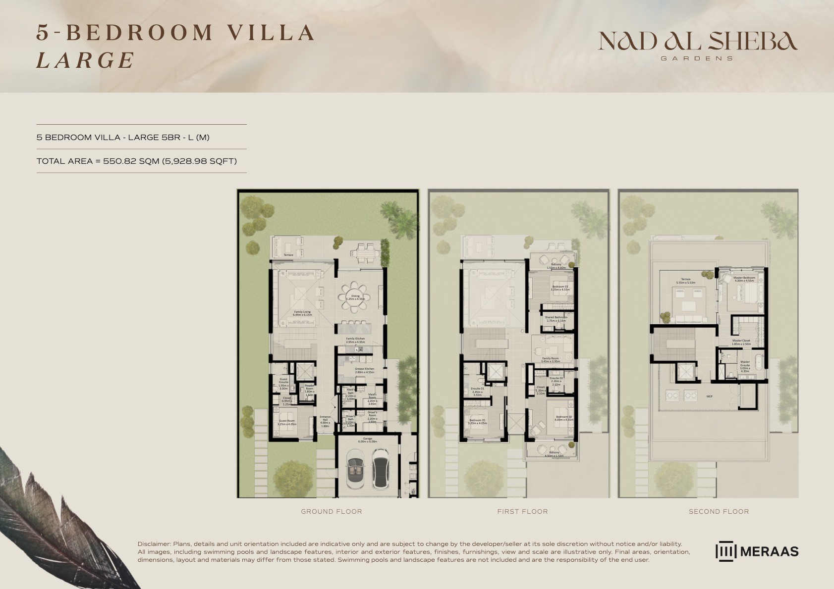 5BR - Villa - Large - L (M) floor plan