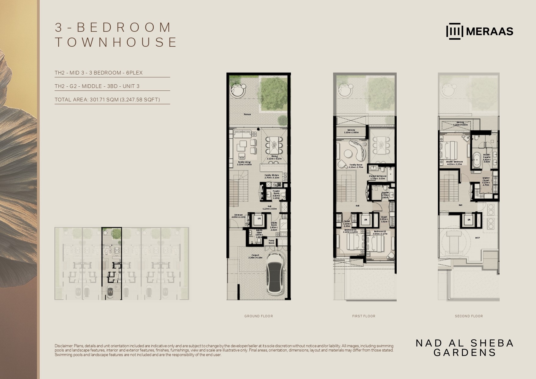 3 Bed floor plan
