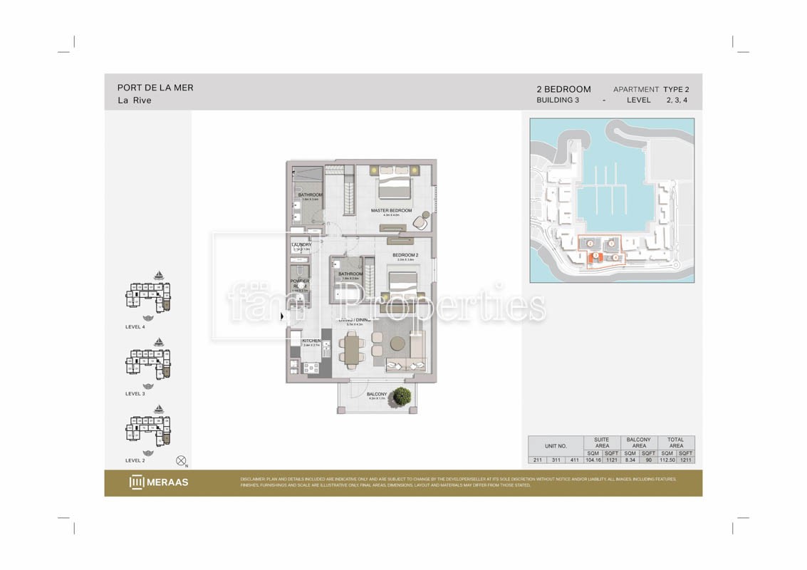 2 Bedroom floor plan