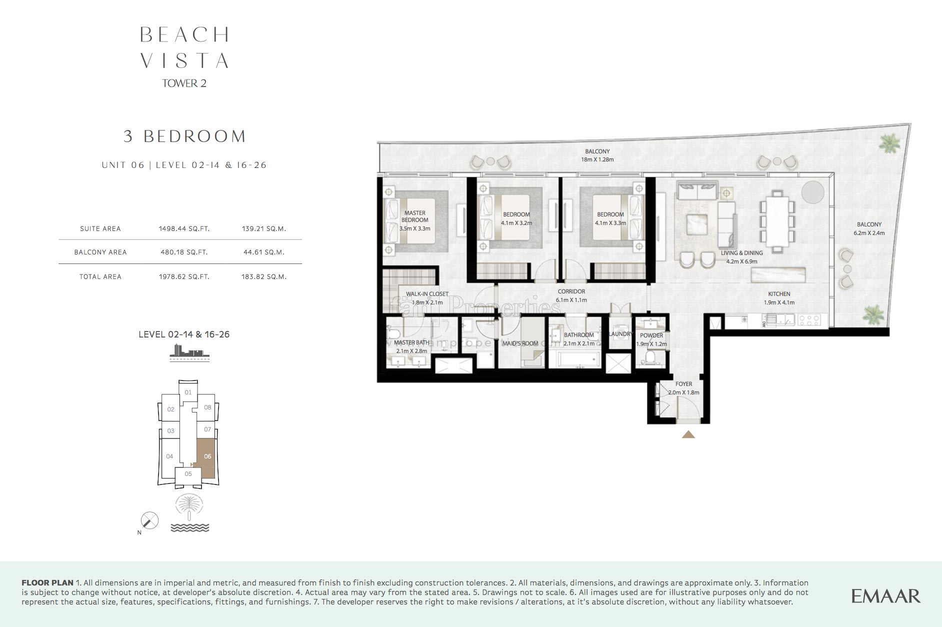 3 Bedroom floor plan