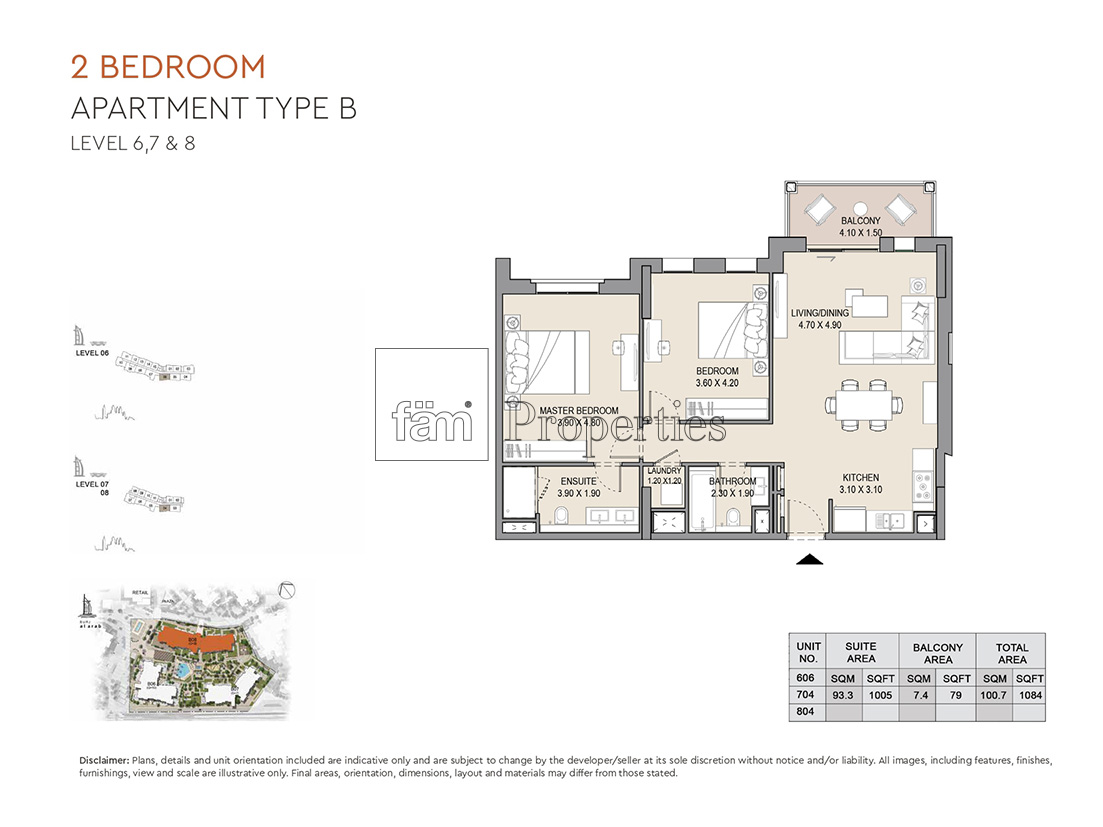 2 Bedroom floor plan