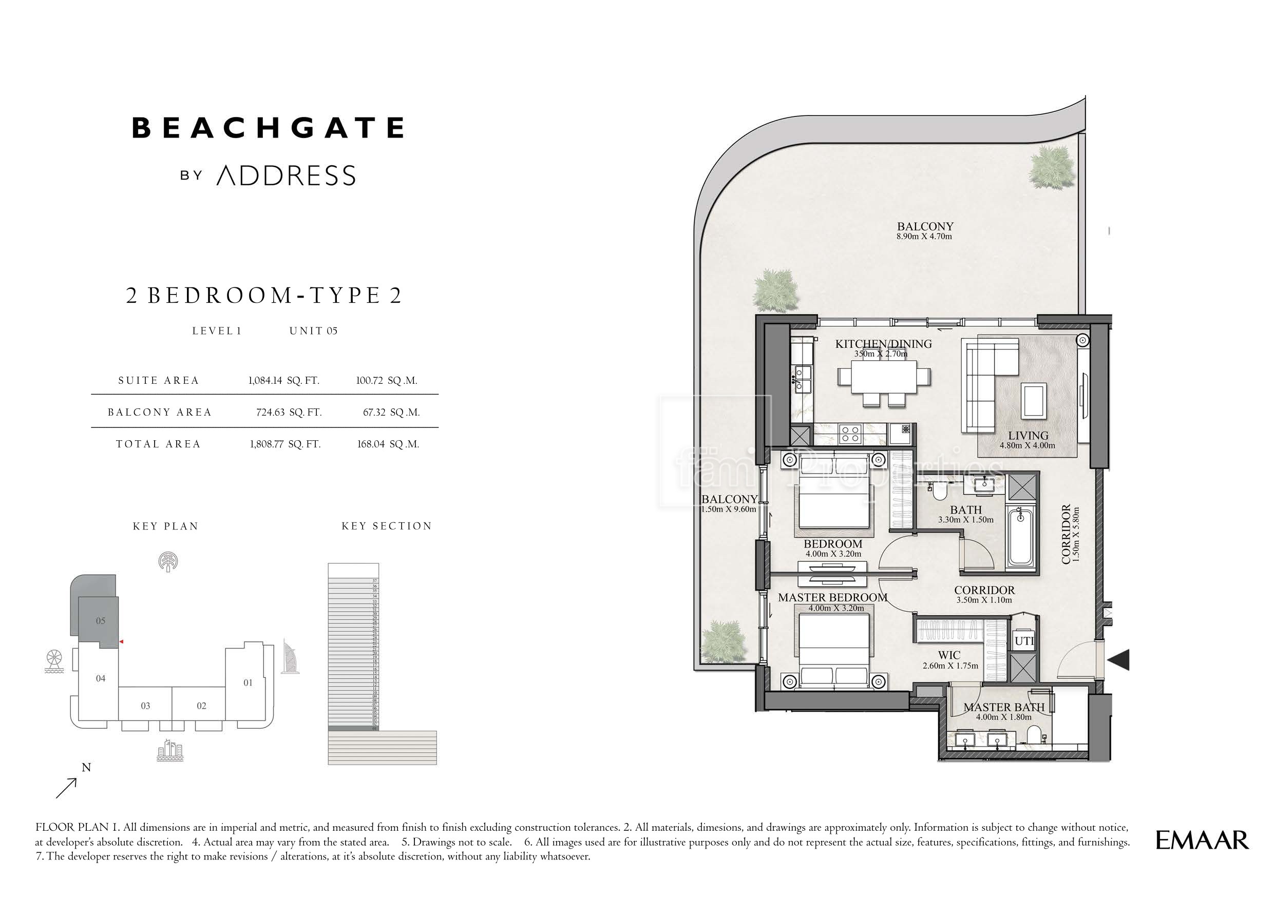 2 Bedroom floor plan