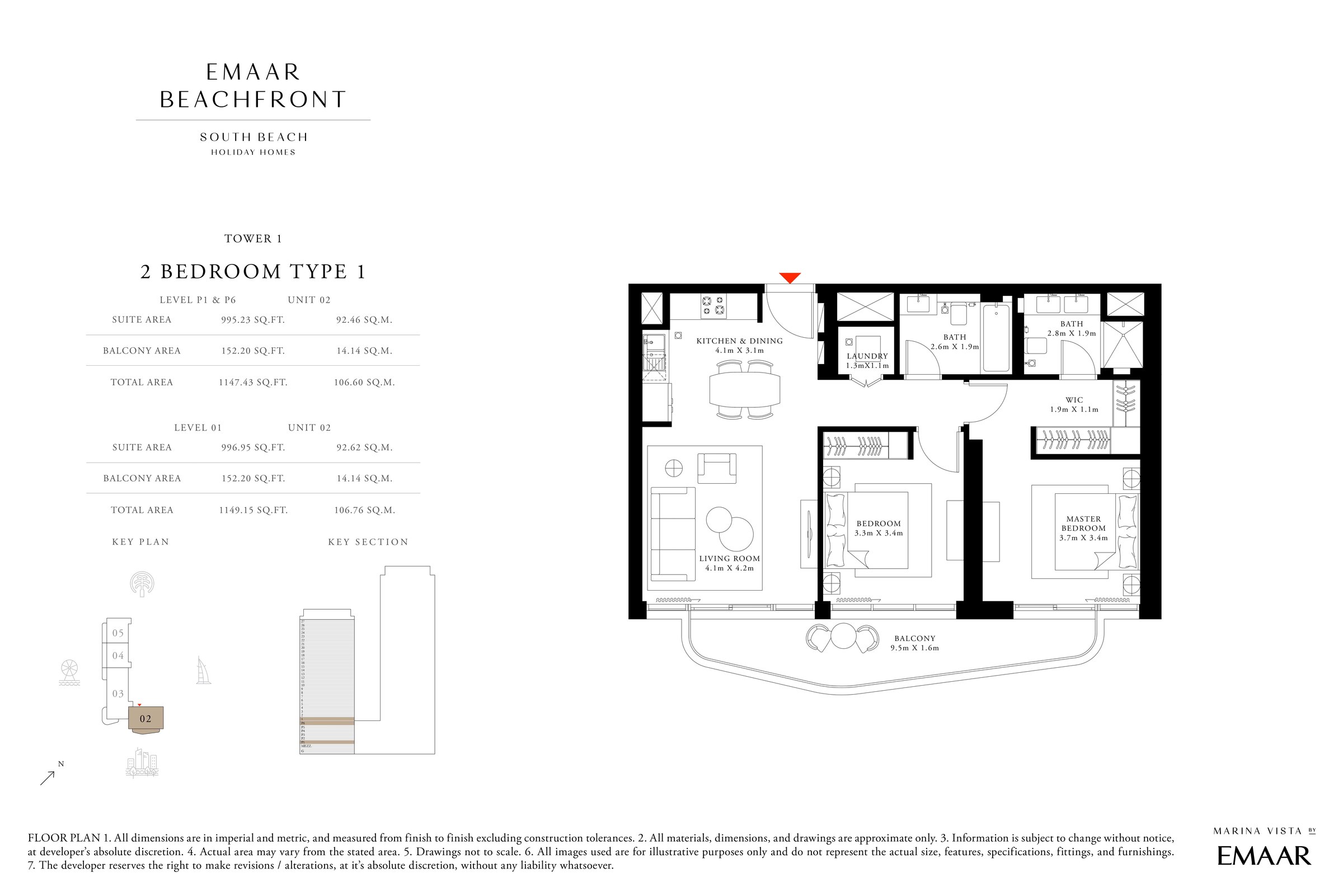 2 Bedroom floor plan