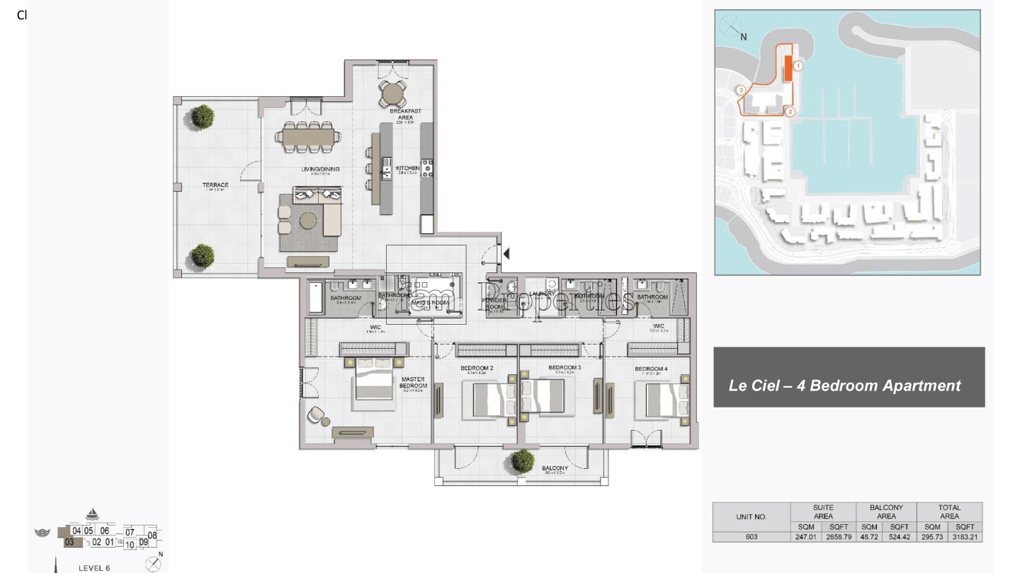 4 Bedroom floor plan