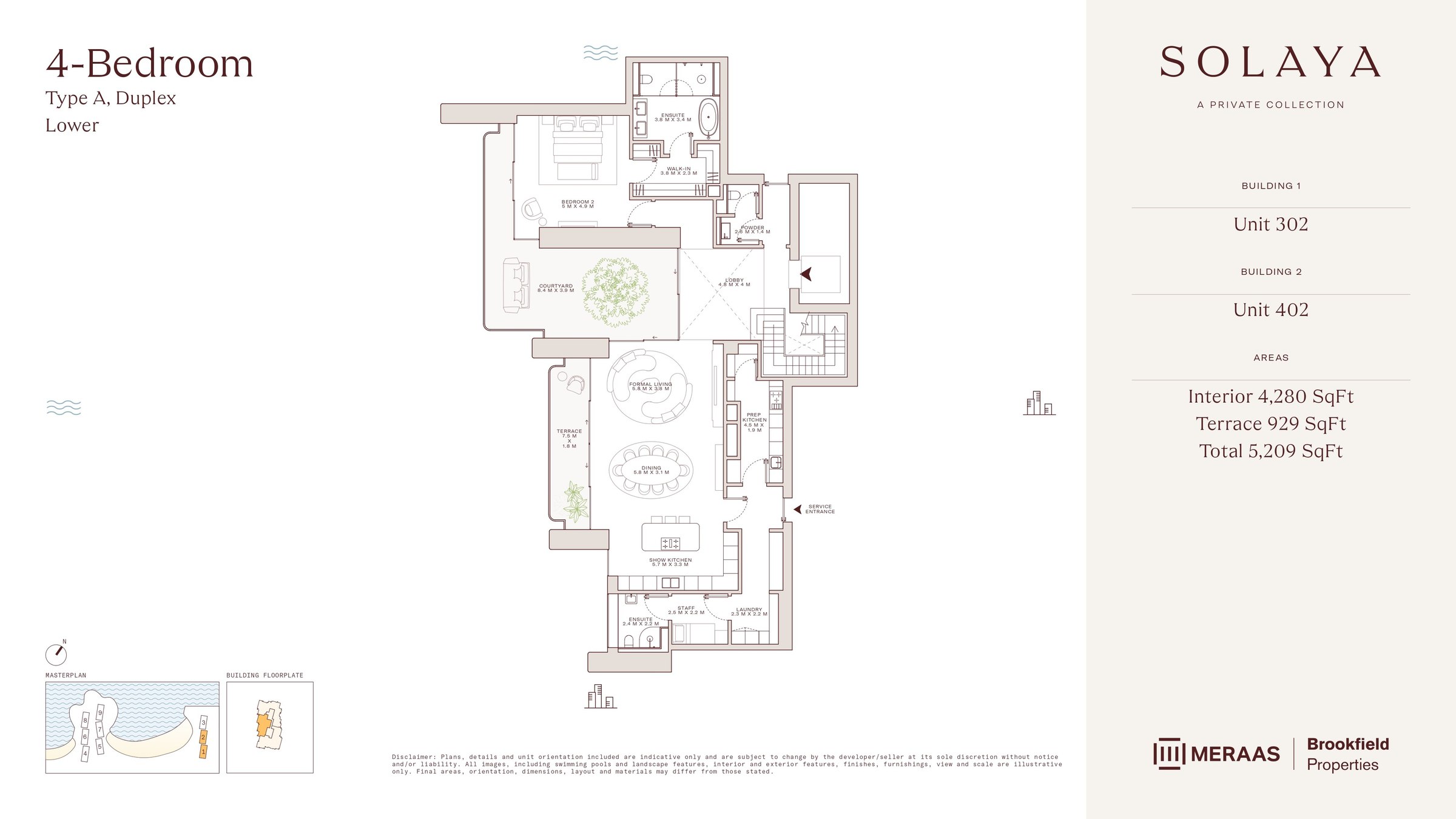 4 Bed Duplex floor plan