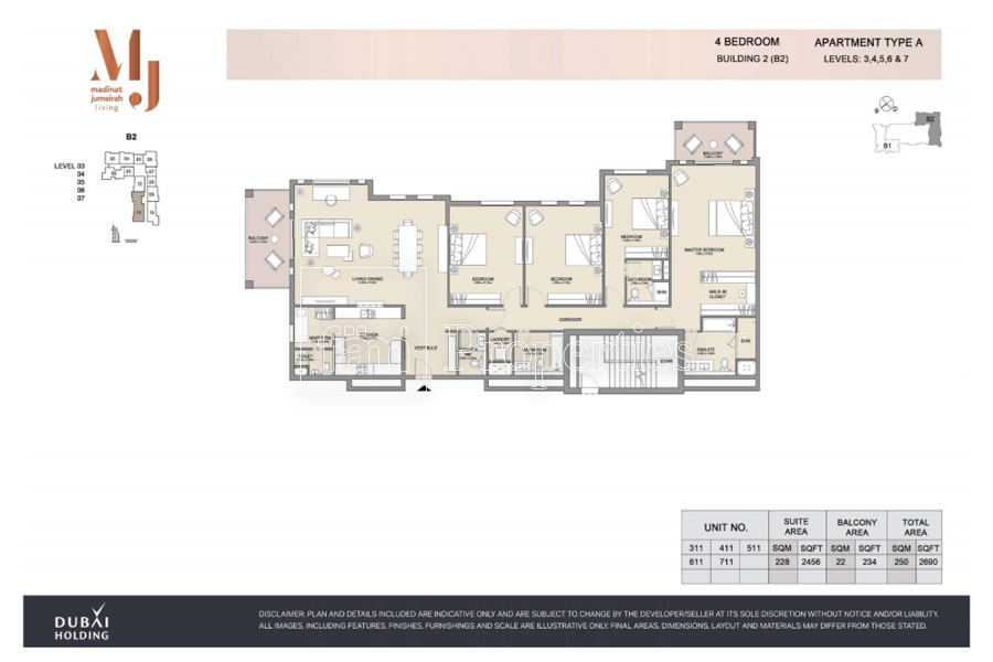 4 Bedroom floor plan
