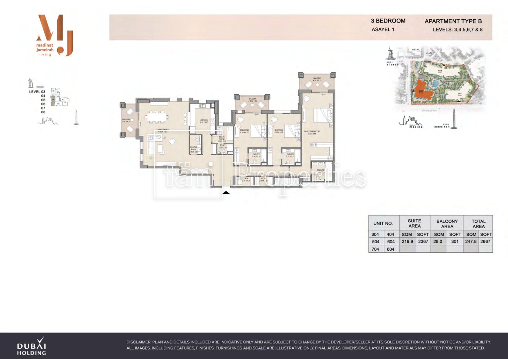 3 Bedroom floor plan