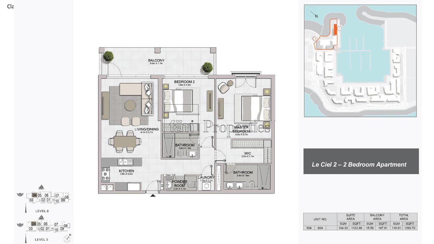 2 Bedroom floor plan