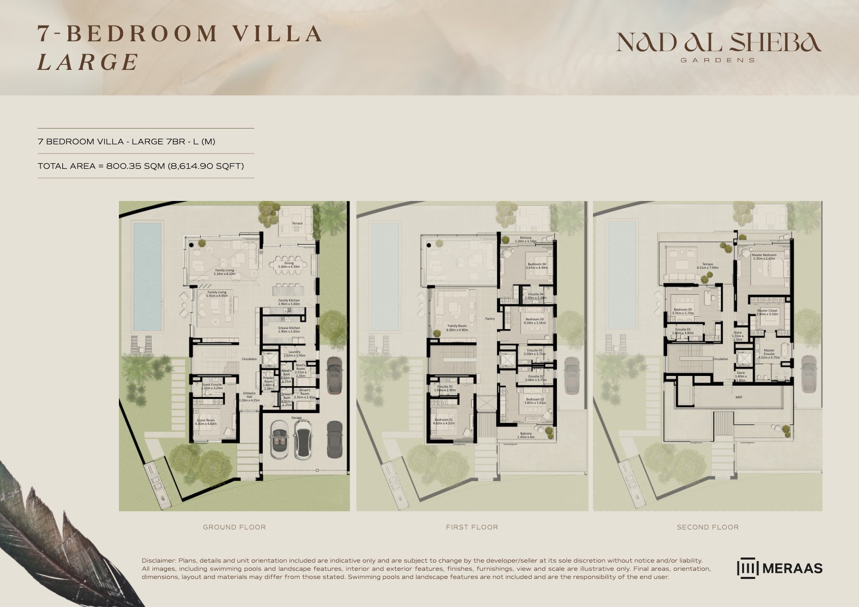 7BR - Villa - Large - L (M) floor plan