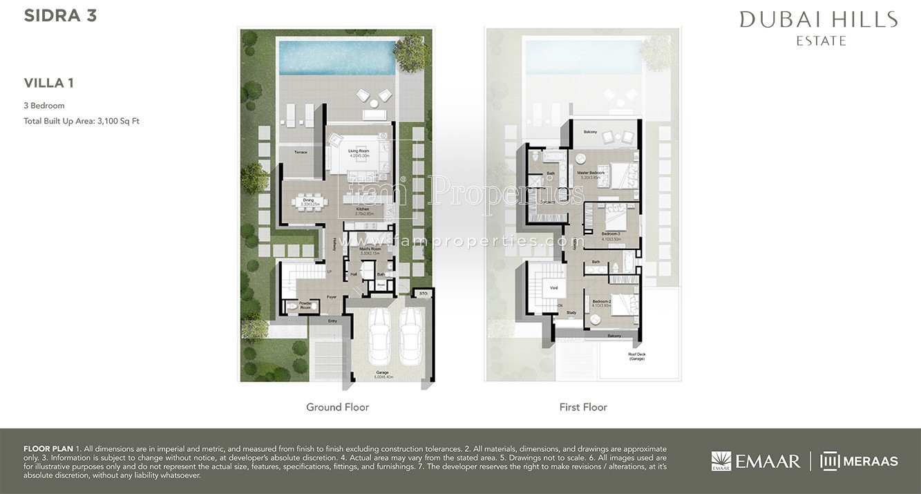 Villa 1 floor plan