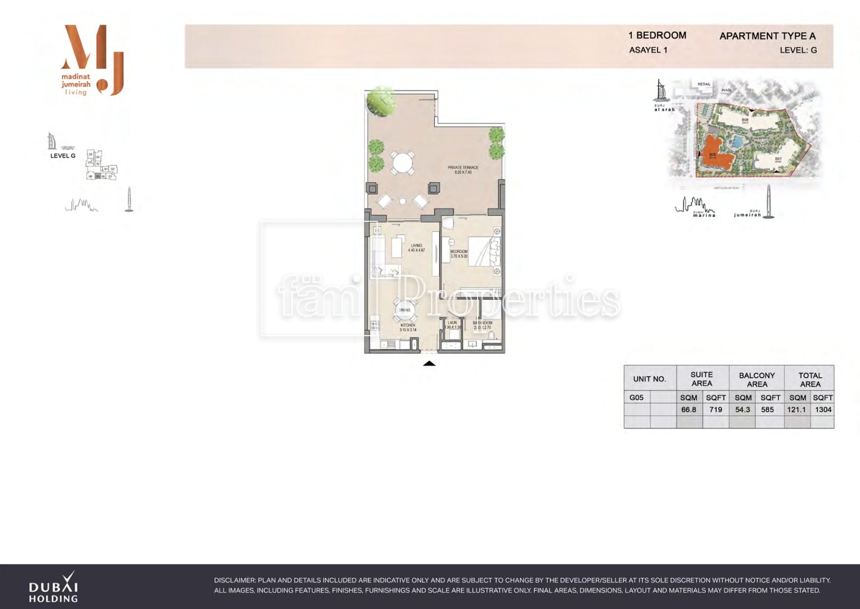 1 Bedroom floor plan