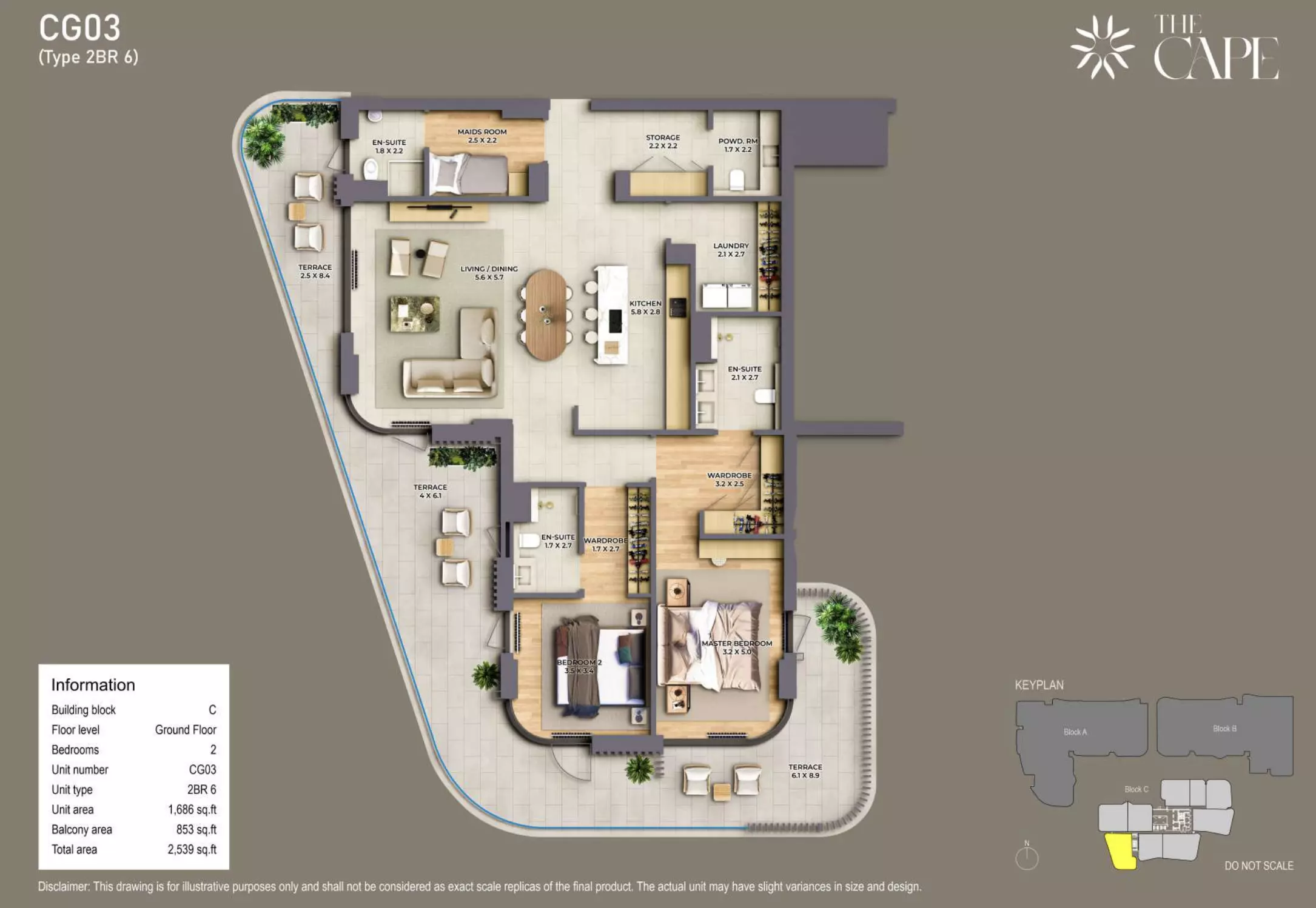 2 Bed floor plan