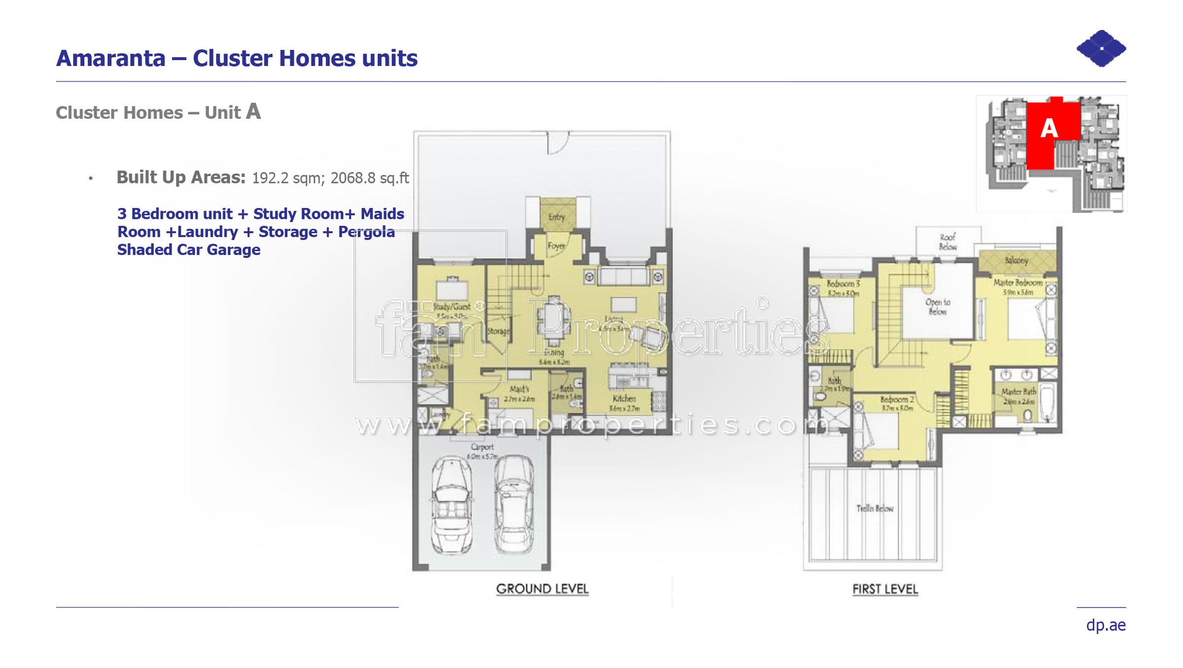 Cluster Homes - Unit A floor plan