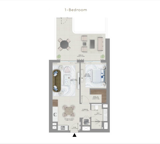 1 Bed floor plan