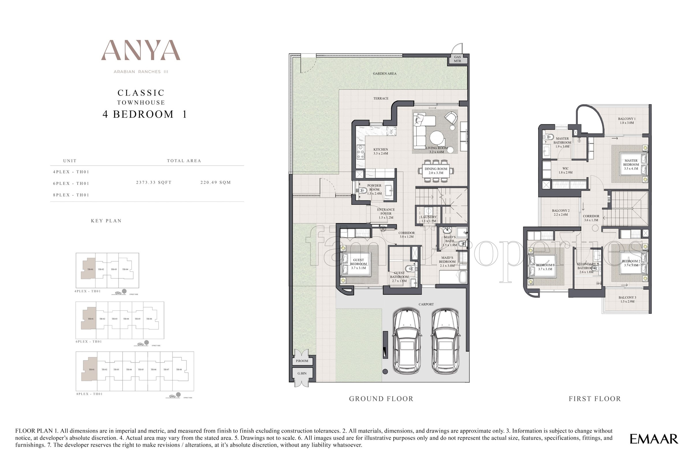4 Bedrooms floor plan