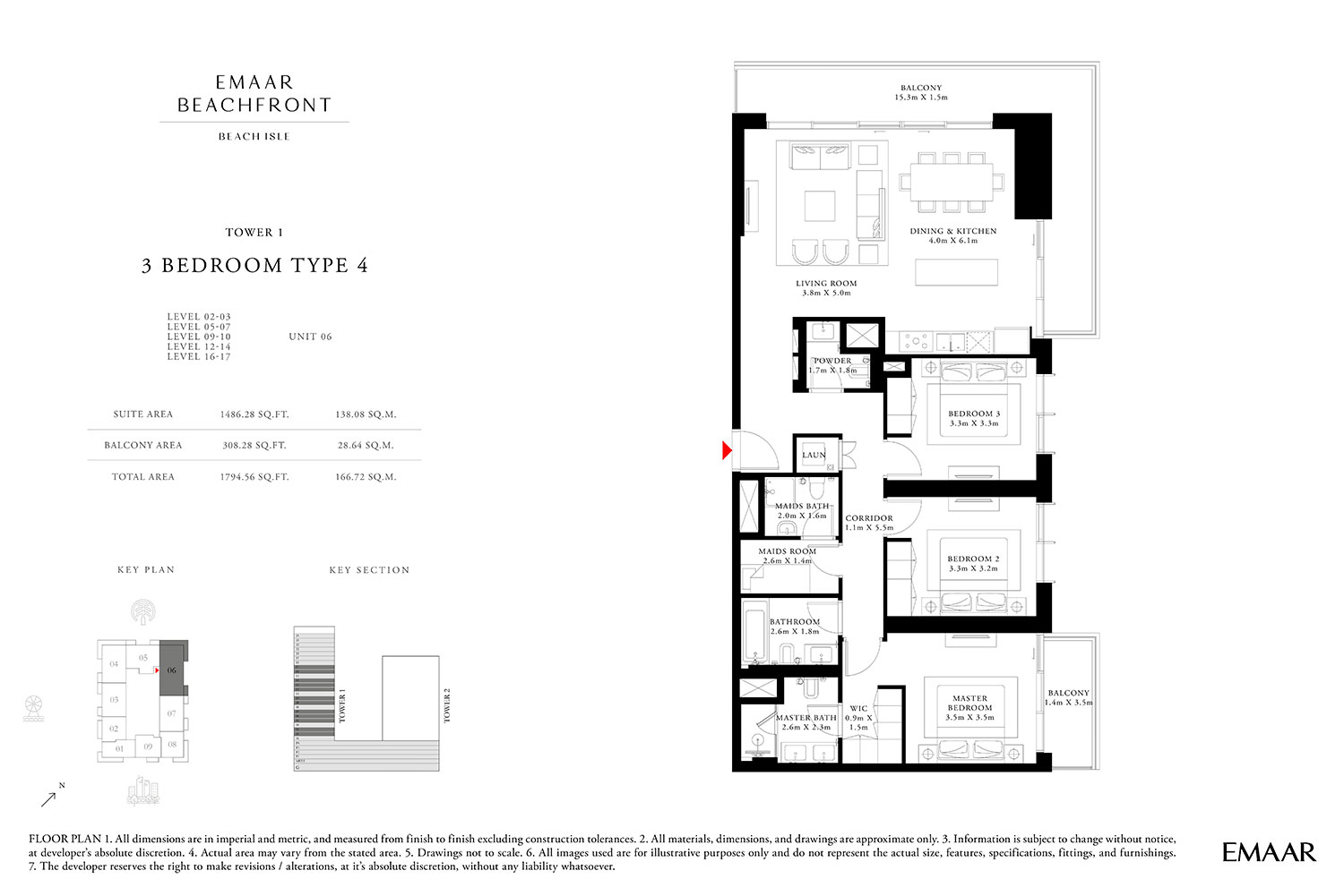 3 Bedroom floor plan