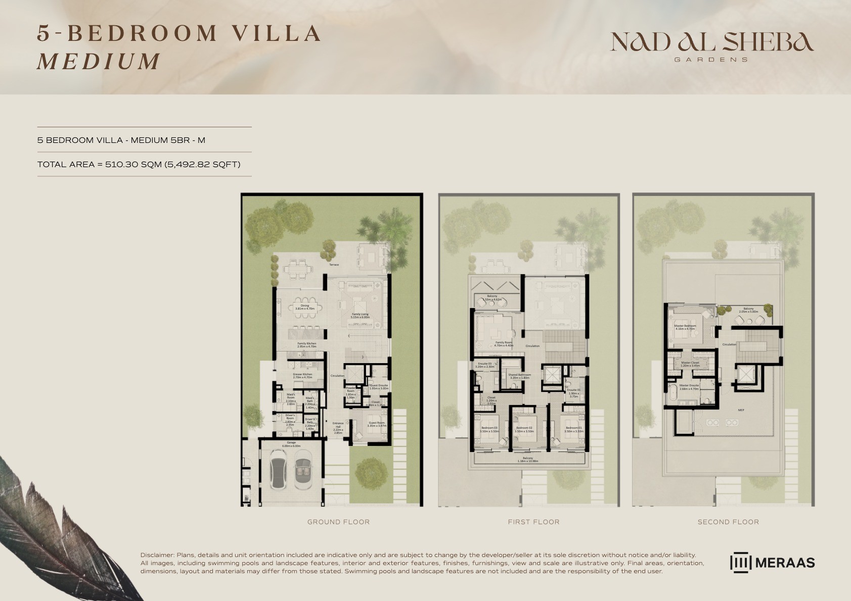 5BR - Villa - Medium - M floor plan