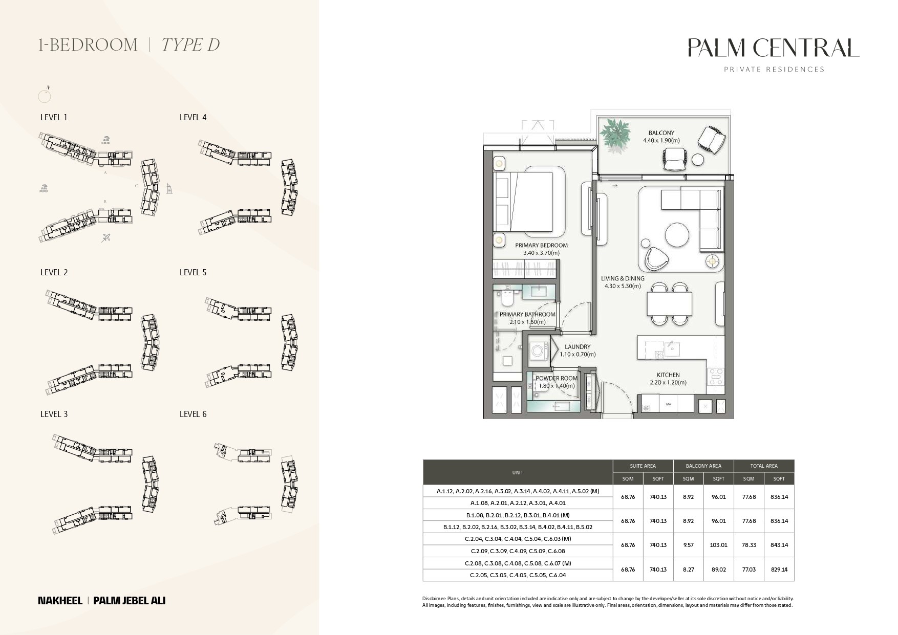 1 Bed floor plan