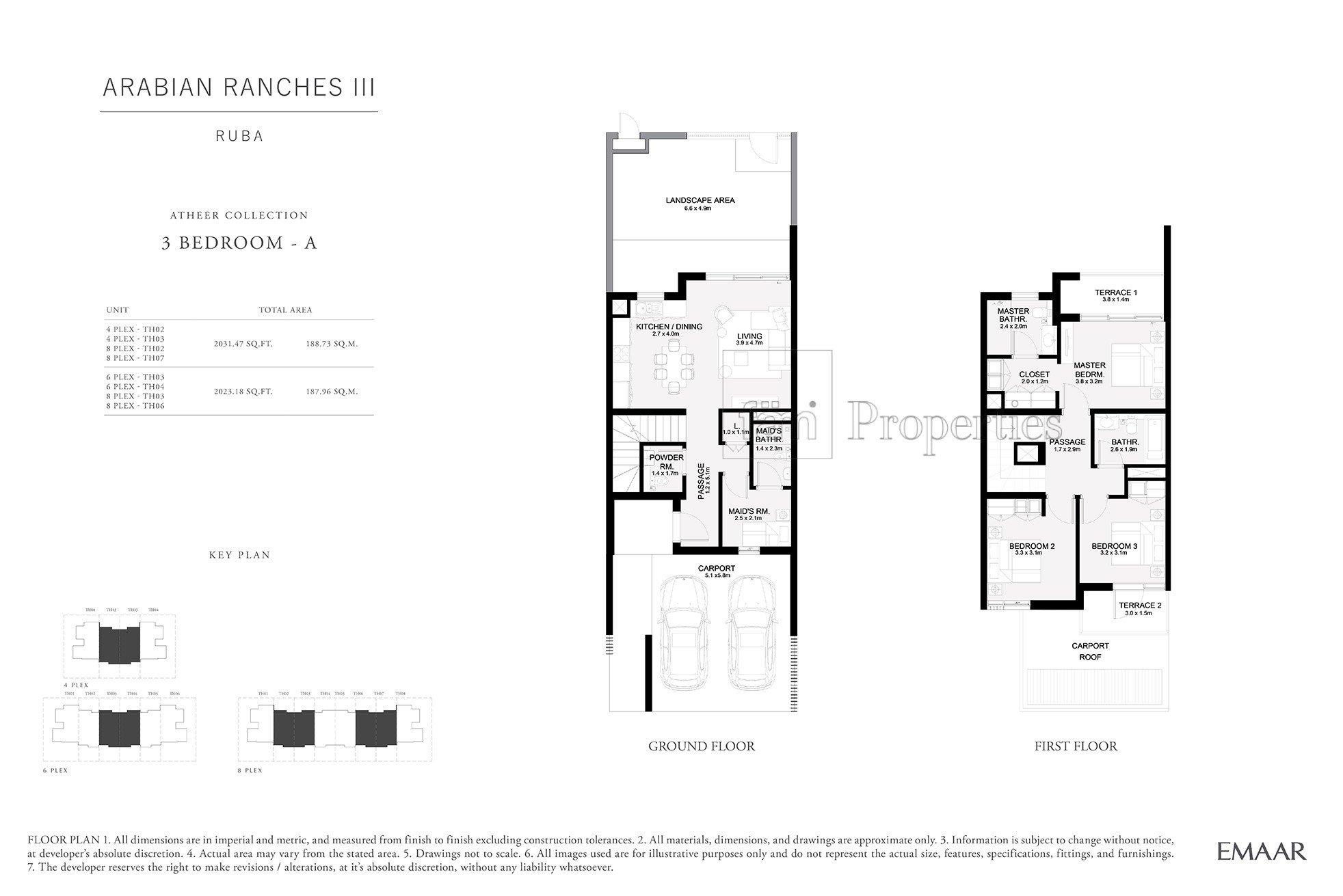 3 Bedroom floor plan