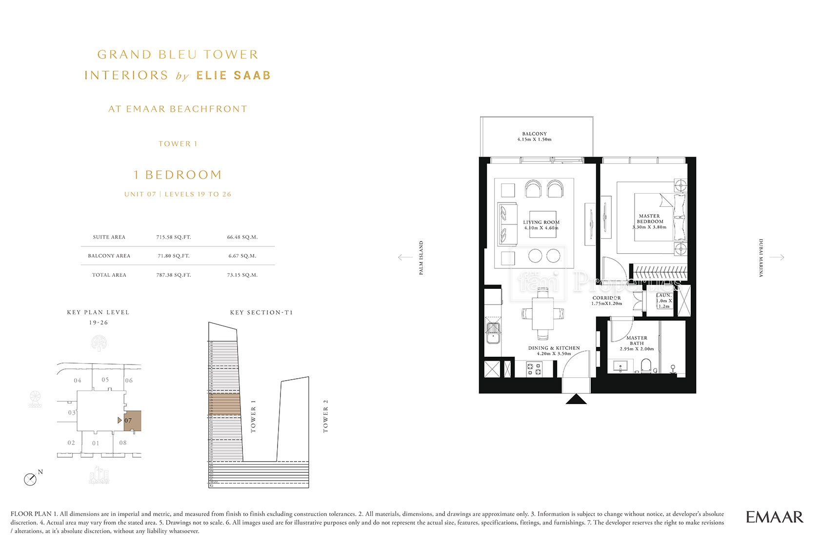 1 Bedroom floor plan