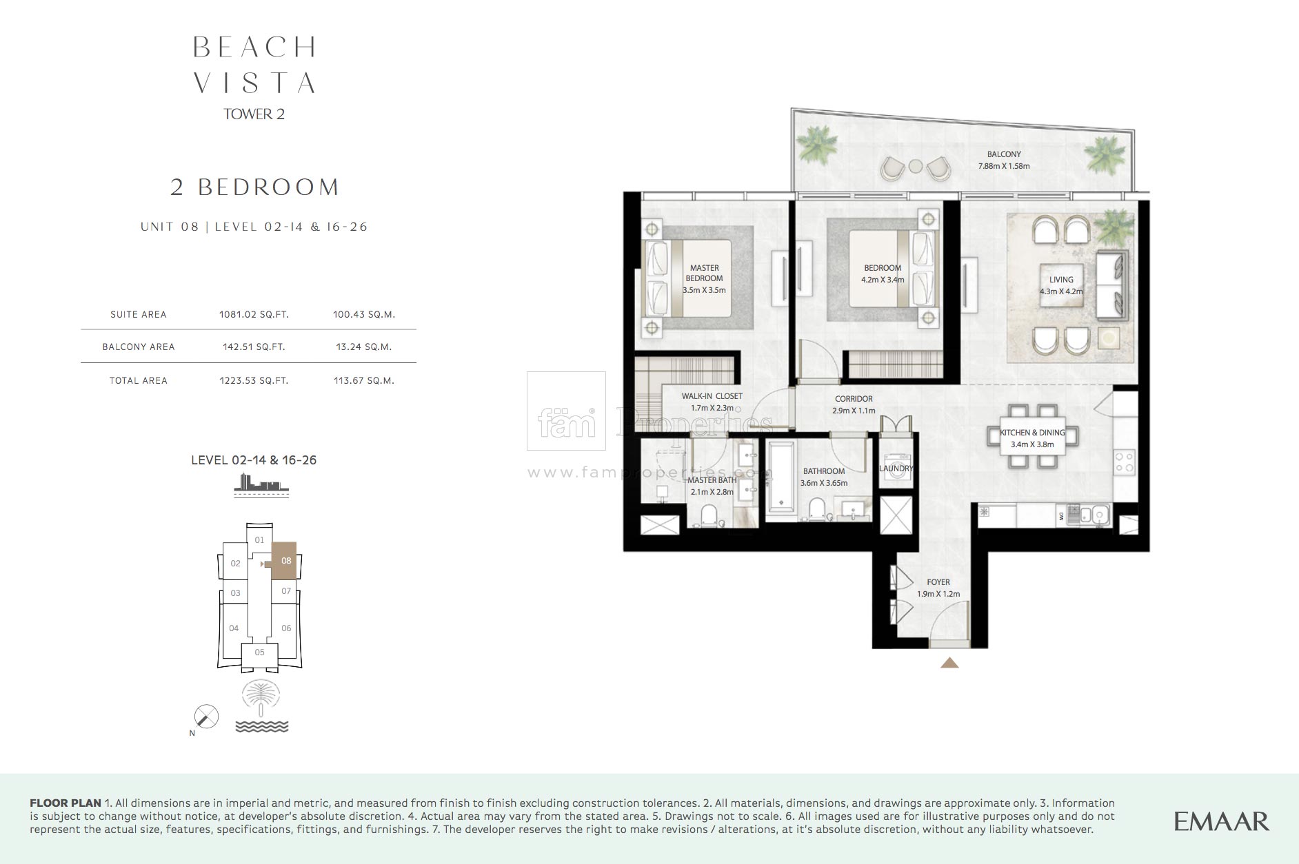 2 Bedroom floor plan