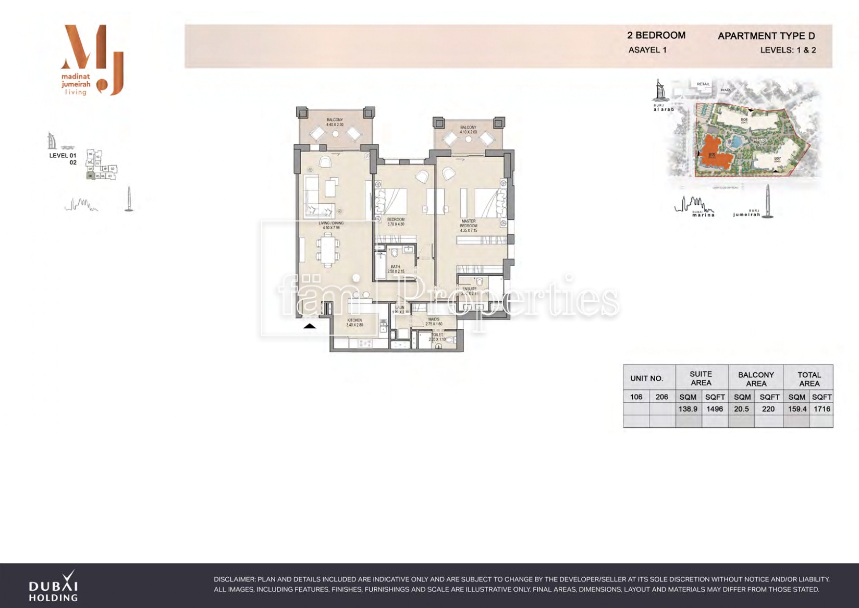 2 Bedroom floor plan