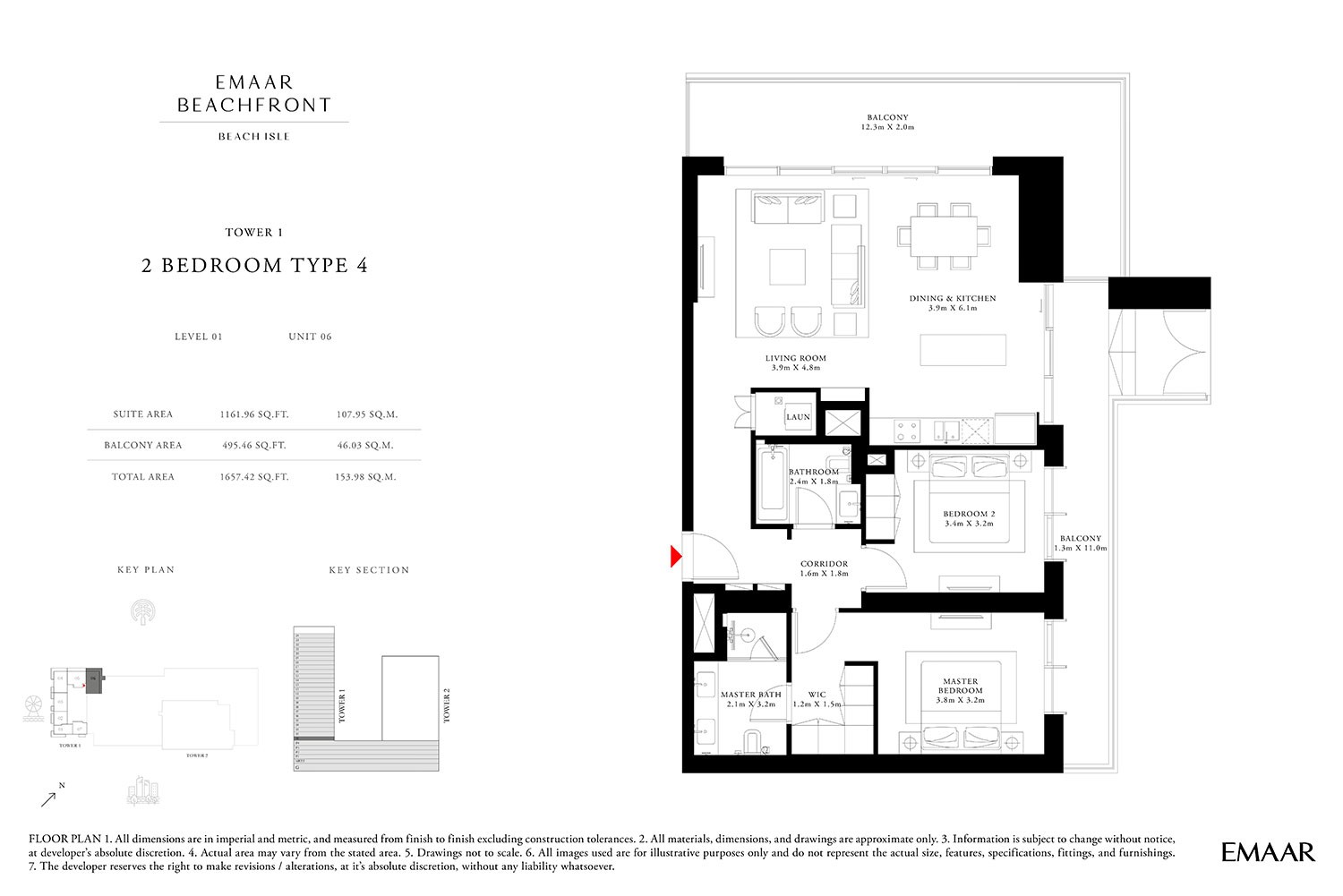 2 Bedroom floor plan