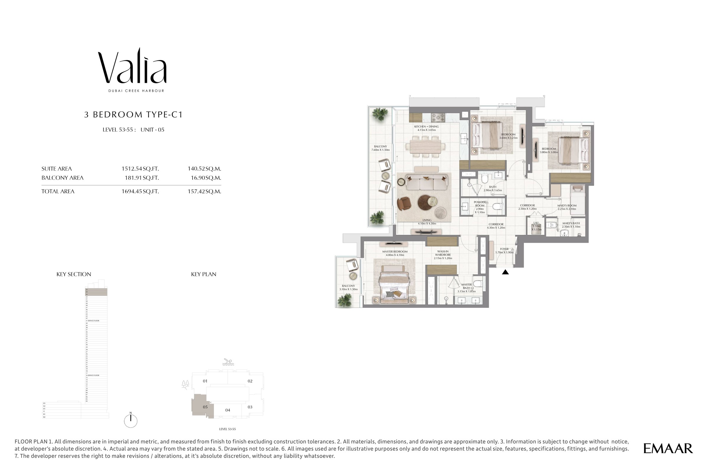 3 Bed floor plan