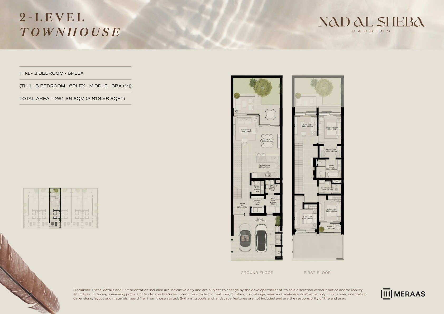 2LV - Townhouse - TH1-6PLex-Mid - 3BA (M) floor plan