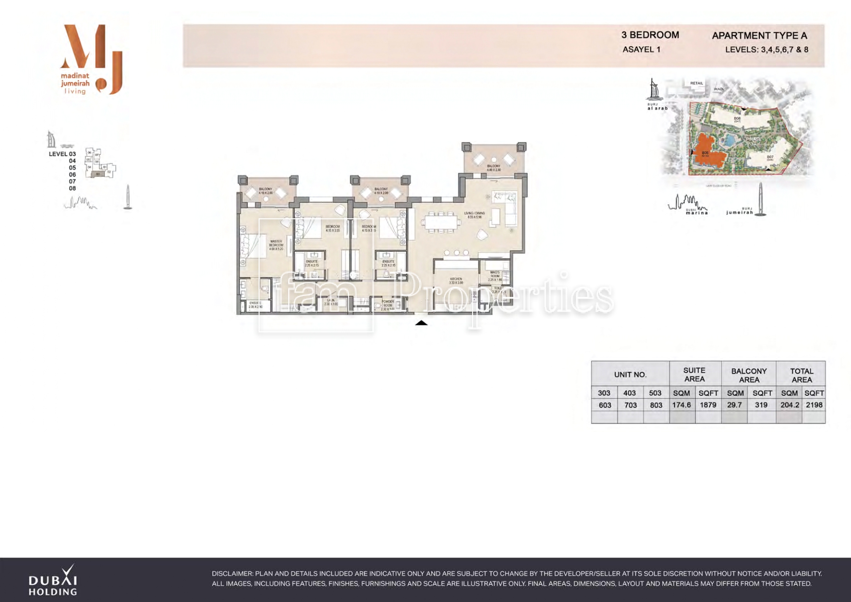 3 Bedroom floor plan