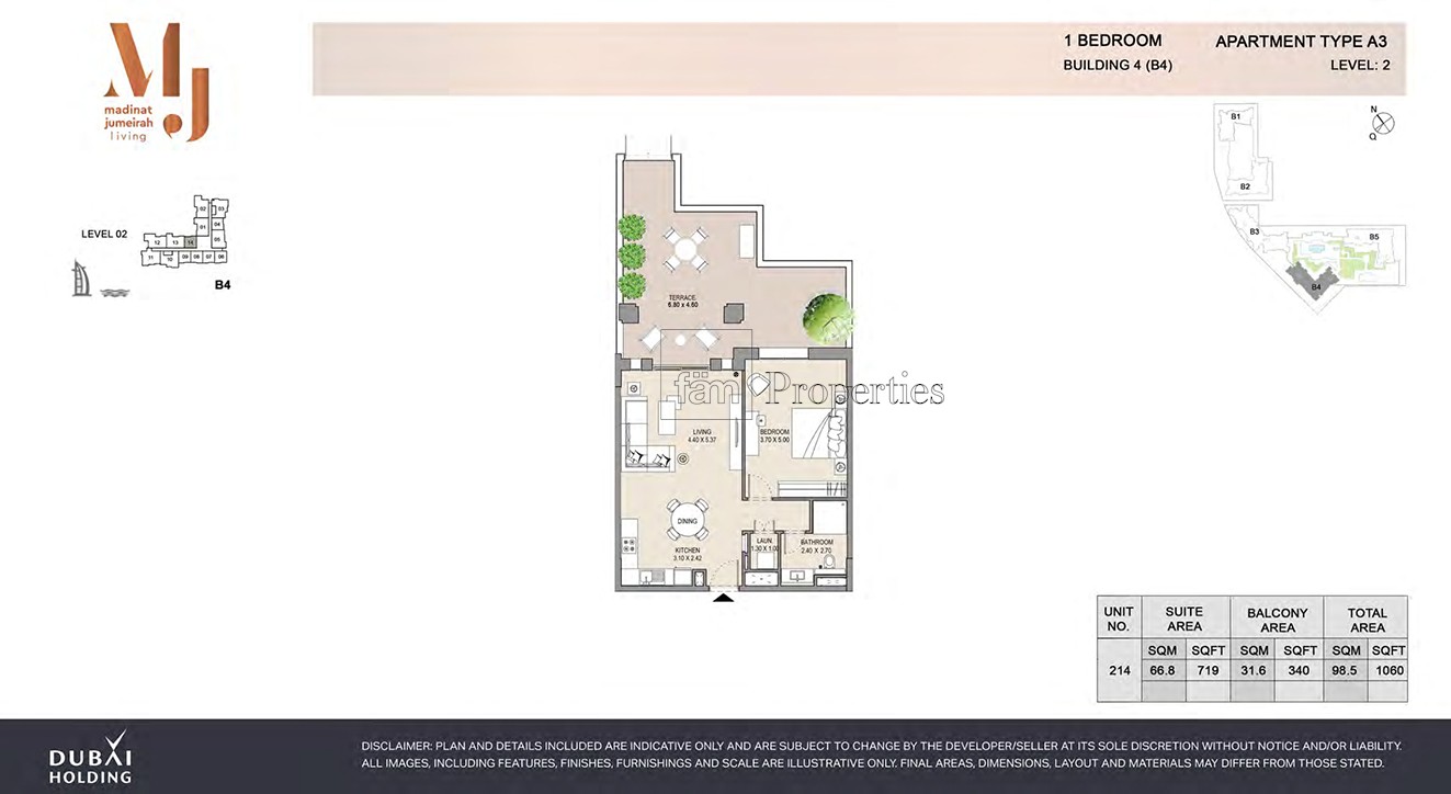 1 Bedroom floor plan