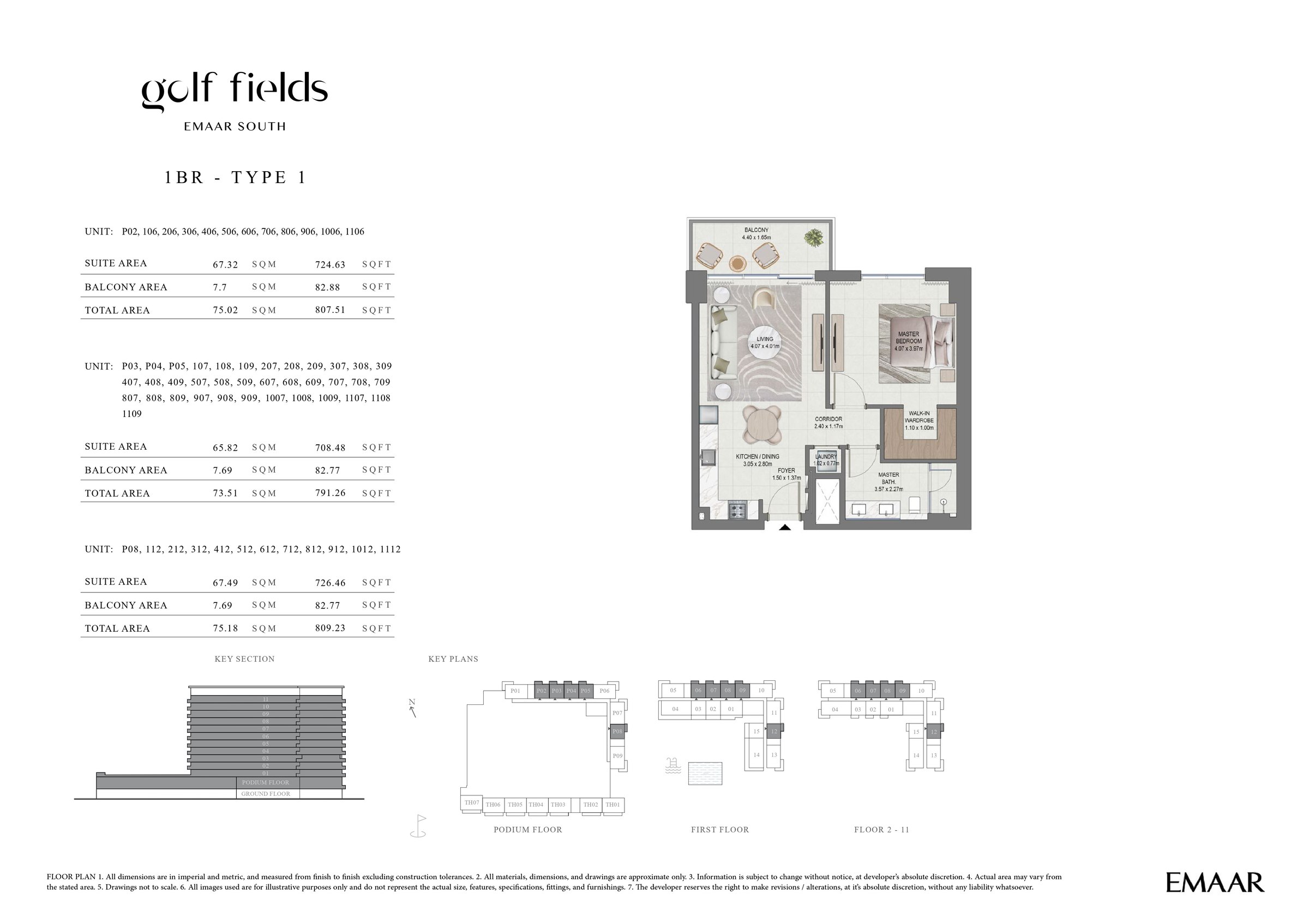 1 Bed floor plan