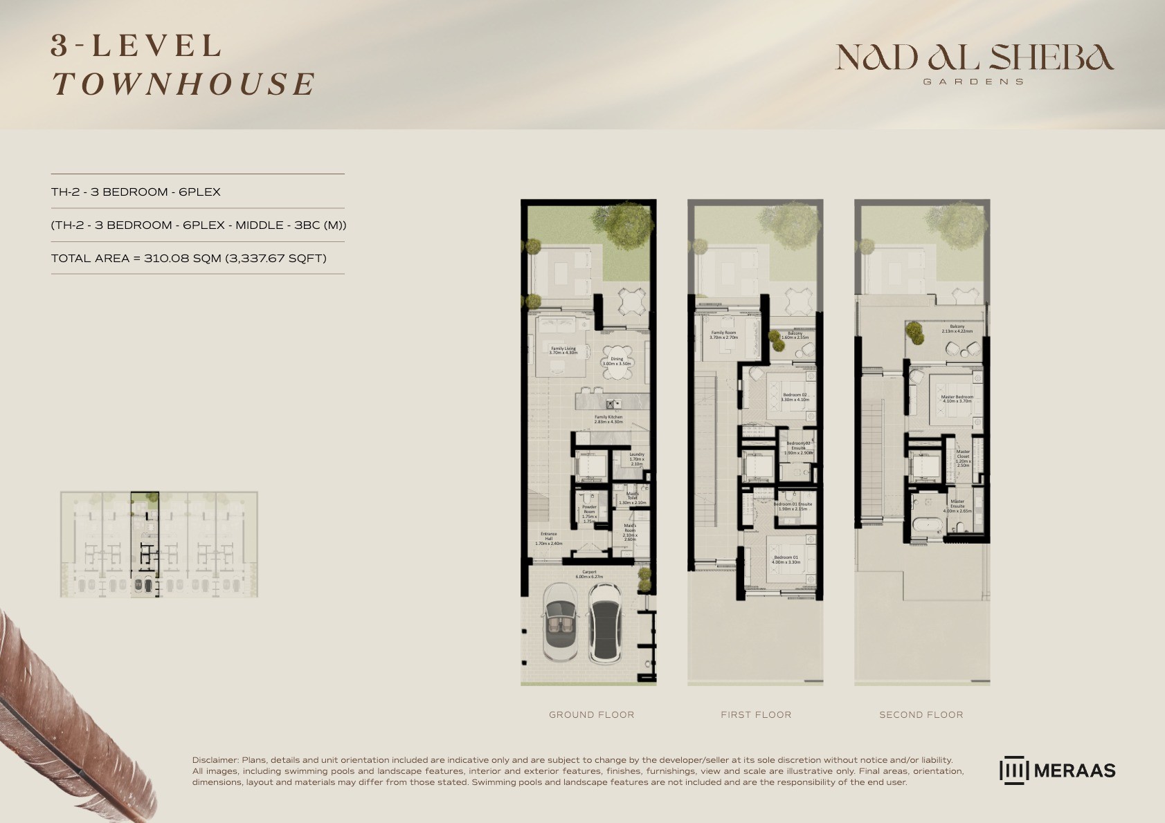 3LV - Townhouse - TH2-6Plex-Mid - 3BC (M) floor plan