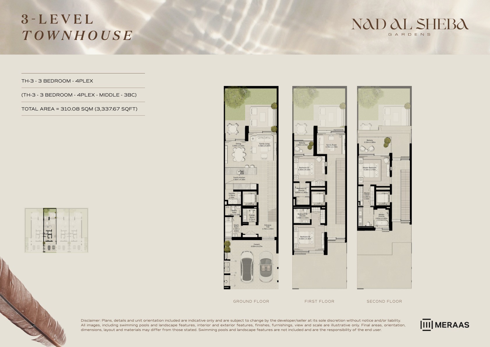 3LV - Townhouse - TH3-4PLex-Mid - 3BC floor plan