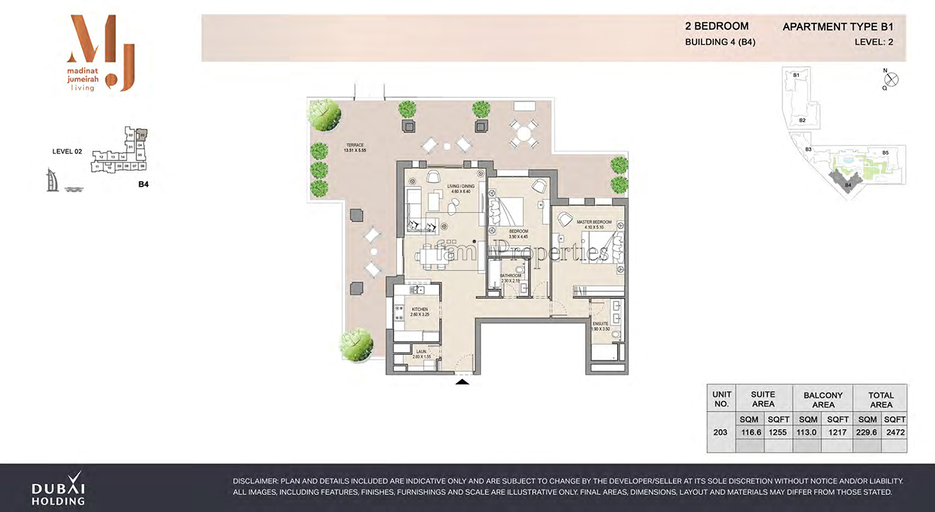 2 Bedroom floor plan