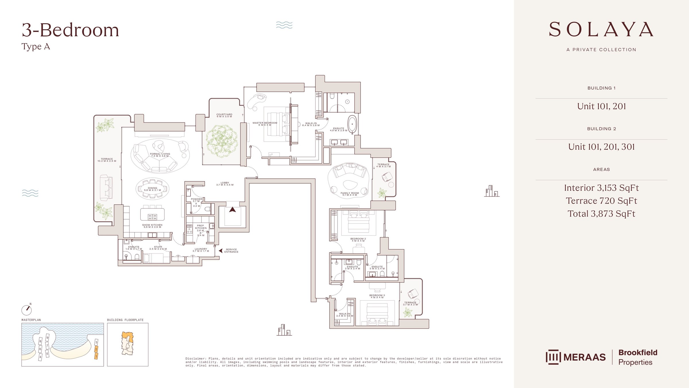 3 Bed floor plan