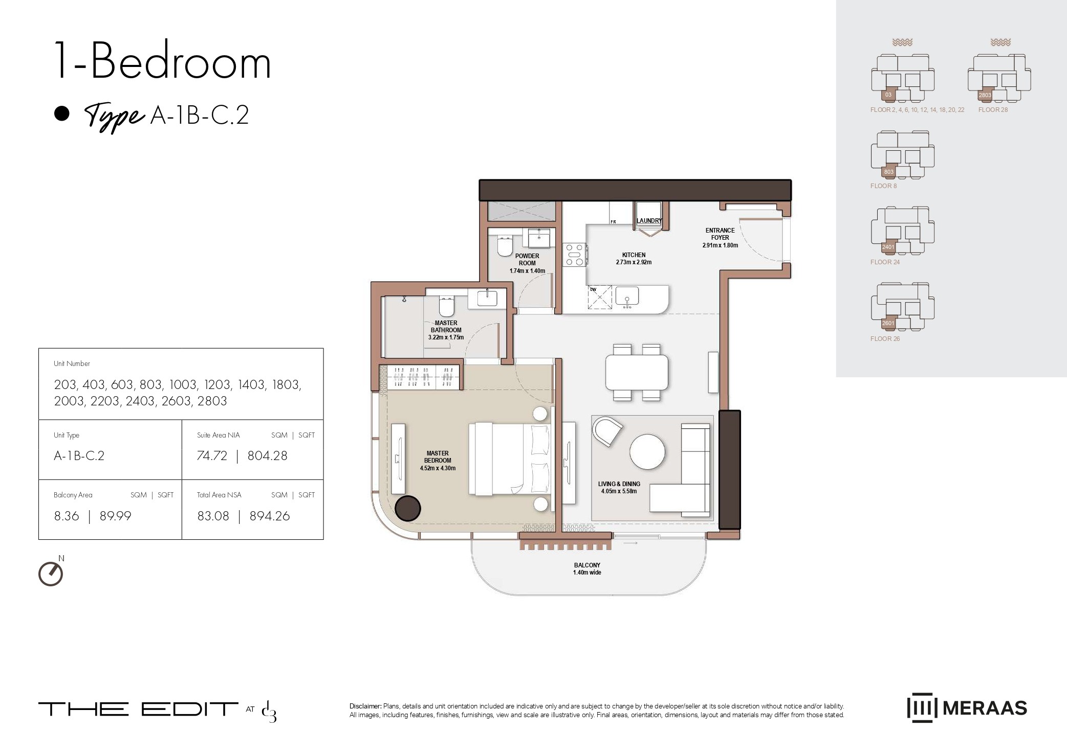 1 Bed floor plan