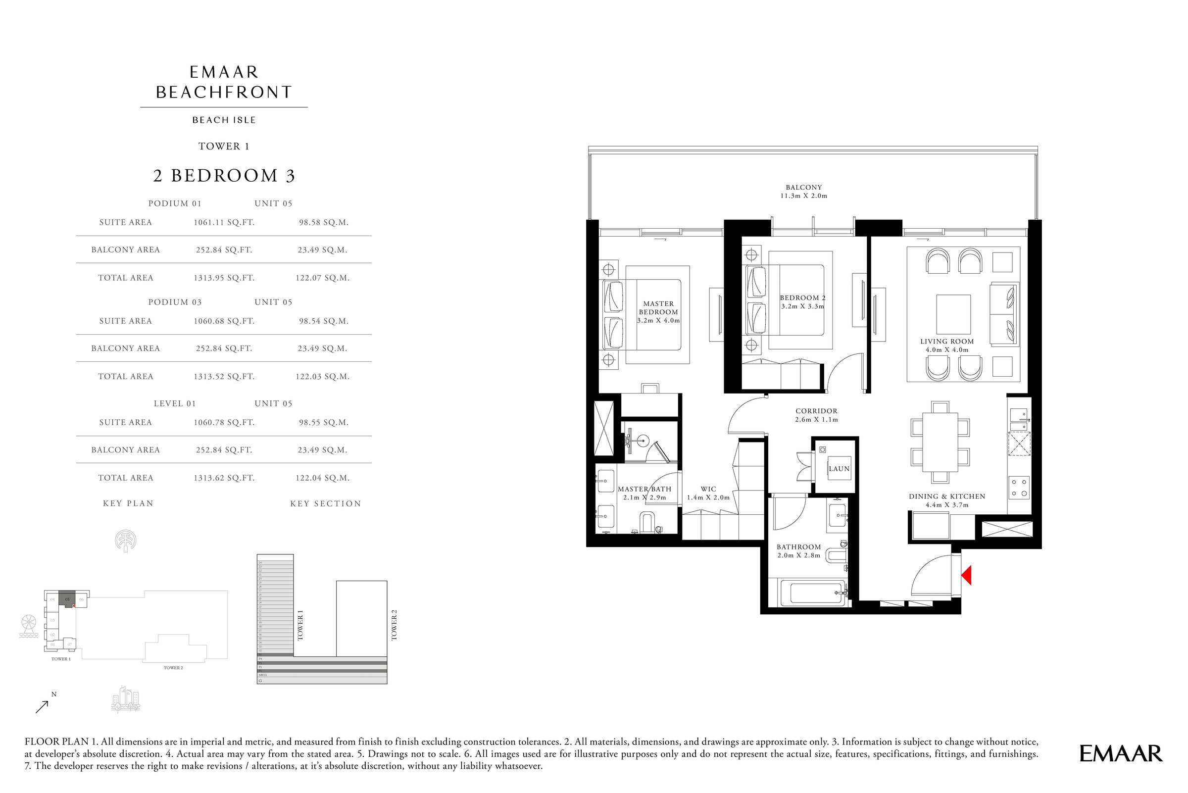 2 Bedroom floor plan