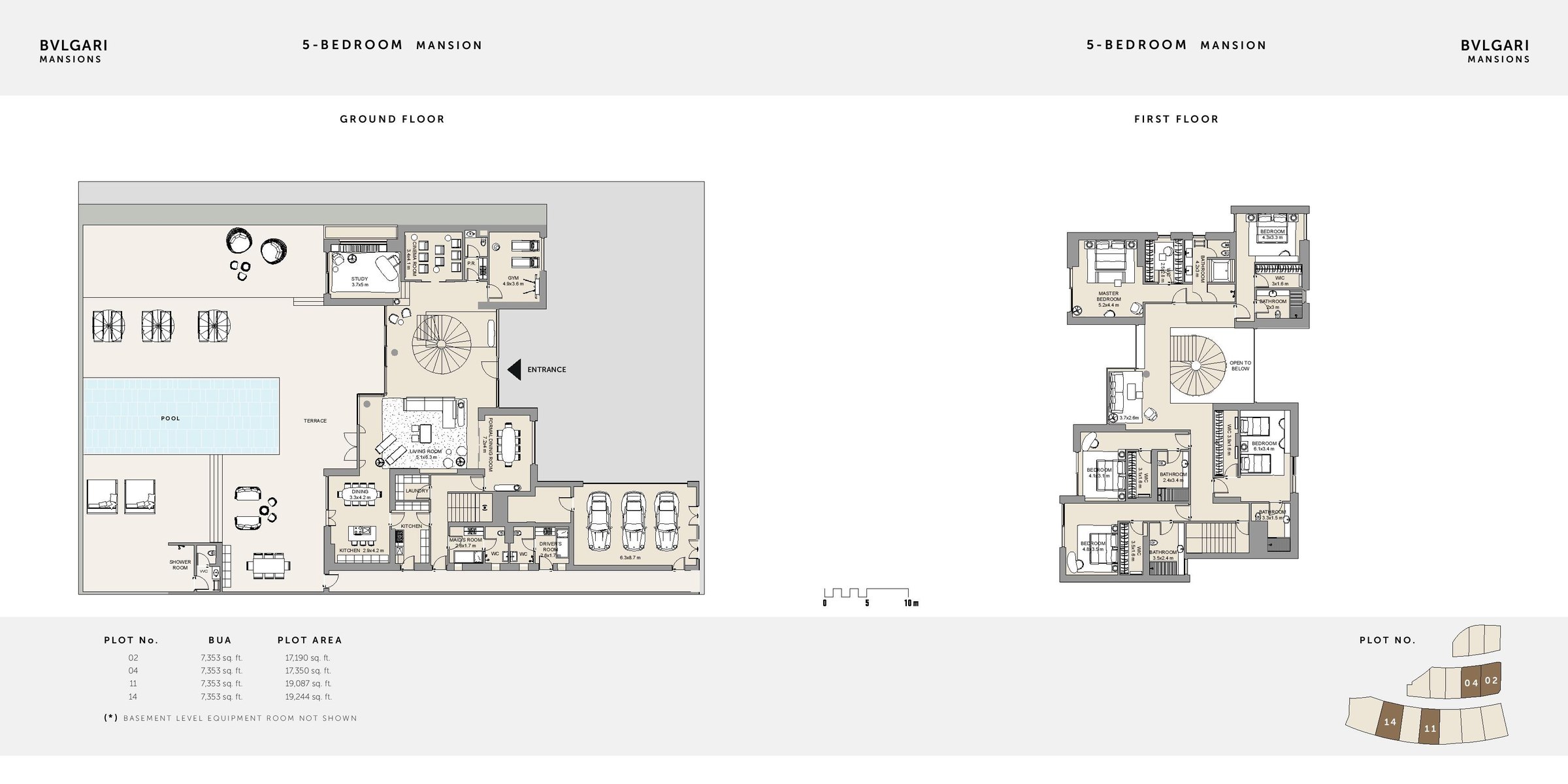 5 Bedroom Mansion floor plan