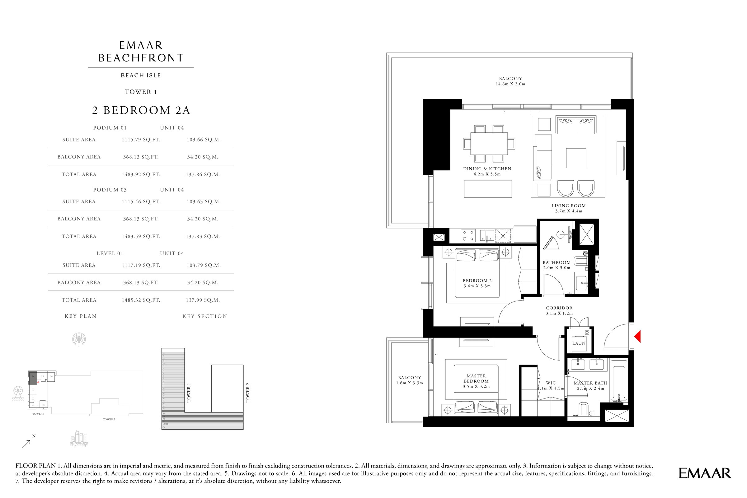 2 Bedroom floor plan
