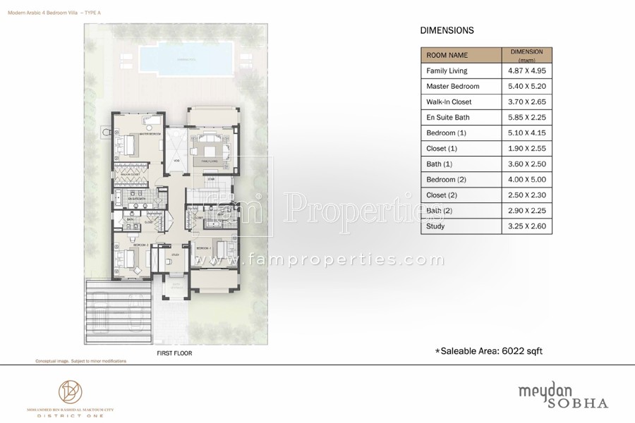 4 Bedroom floor plan