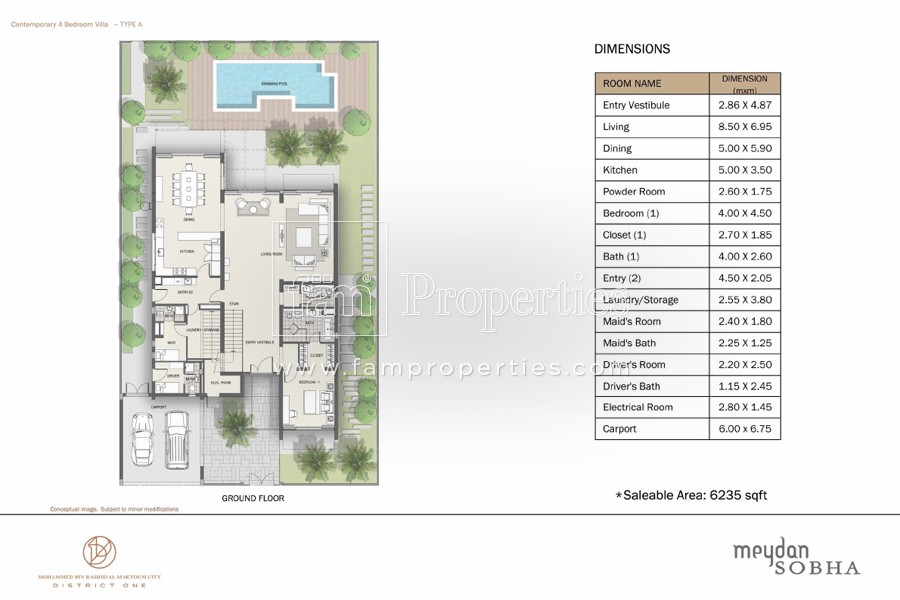 4 Bedroom floor plan