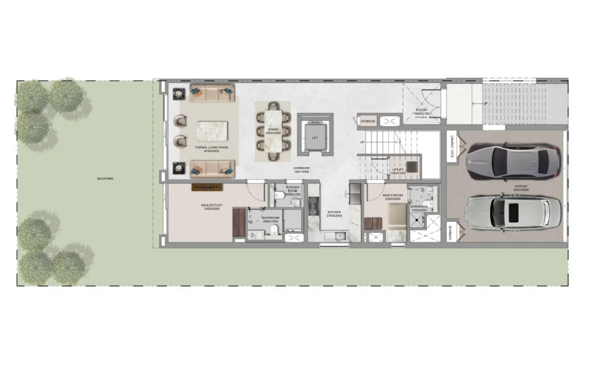 3 Bed floor plan