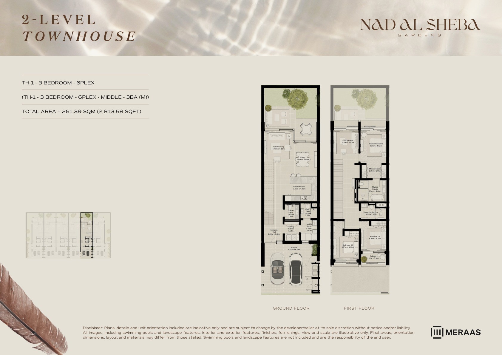 2LV - Townhouse - TH1-6PLex-Mid - 3BA (M) floor plan