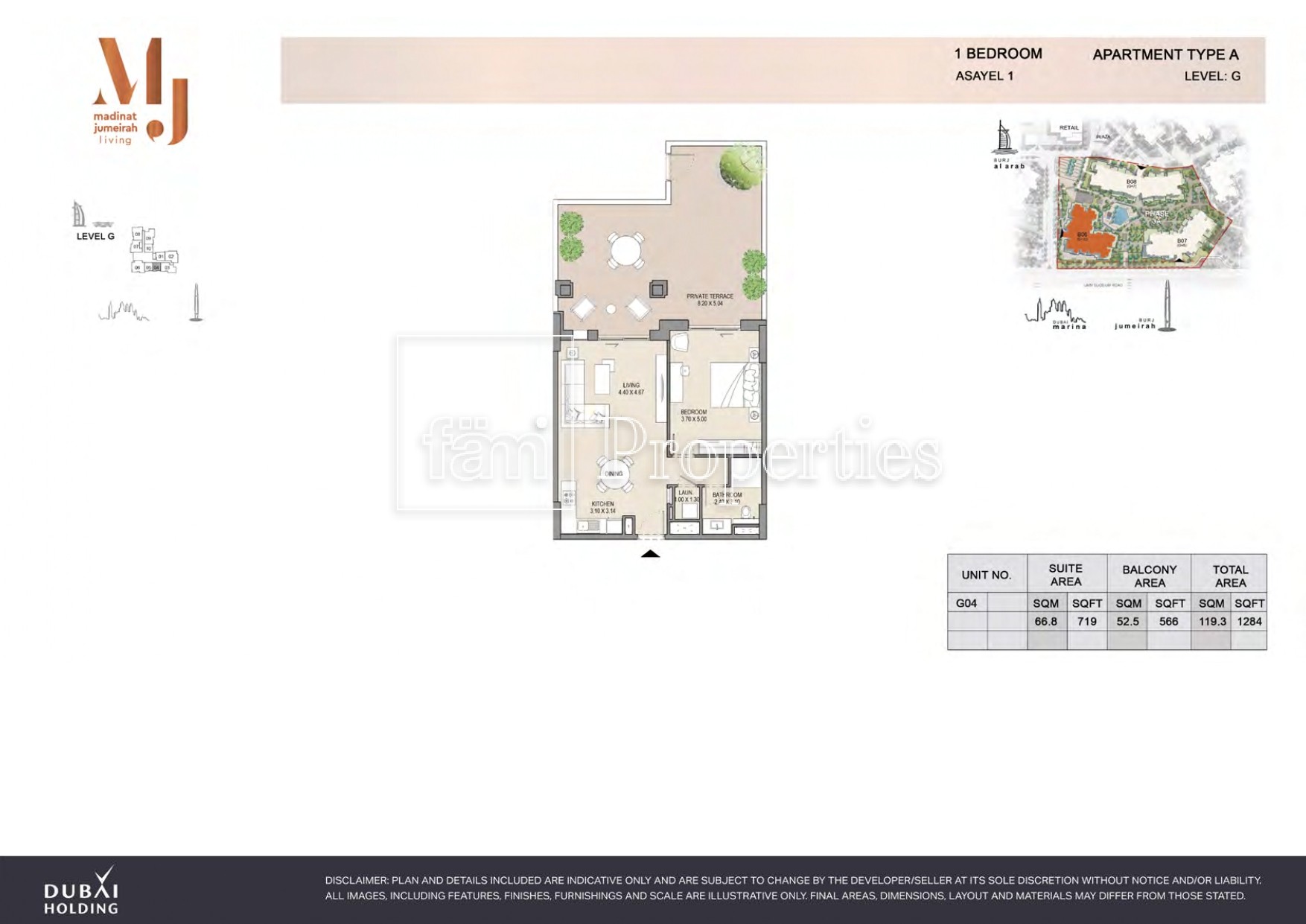 1 Bedroom floor plan