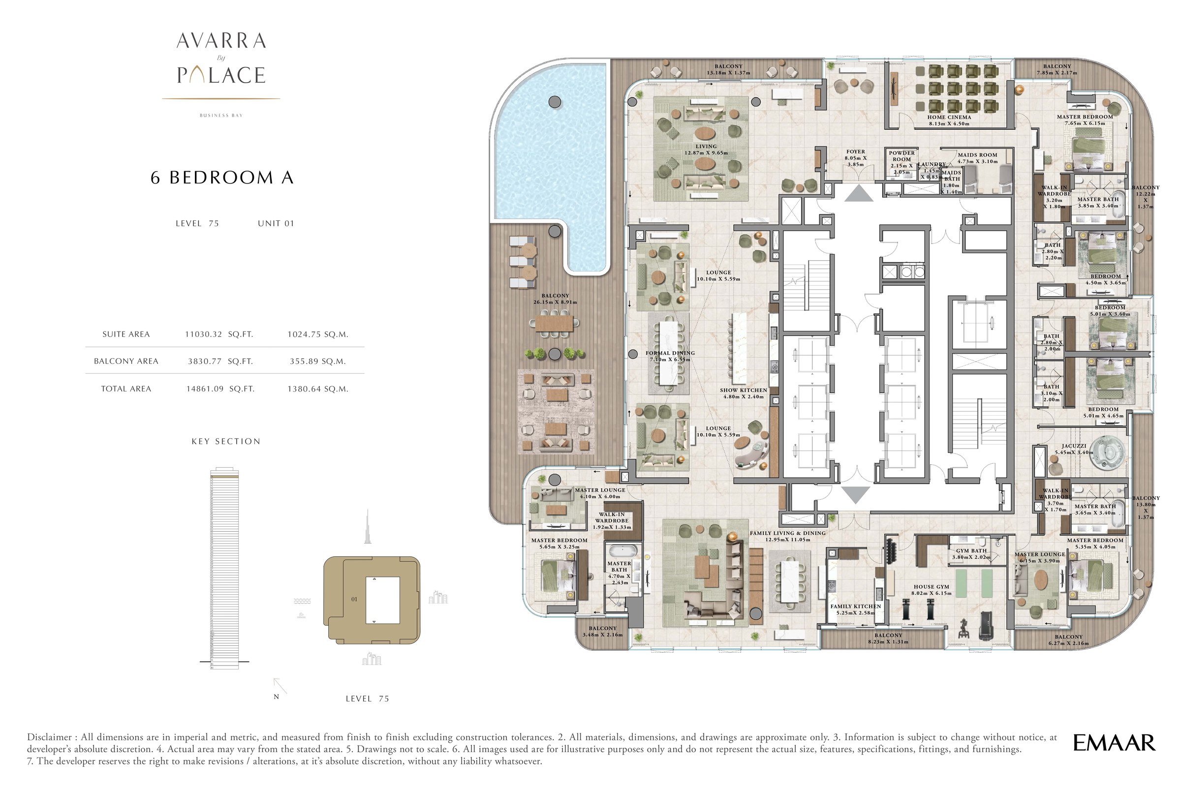6 Bed floor plan