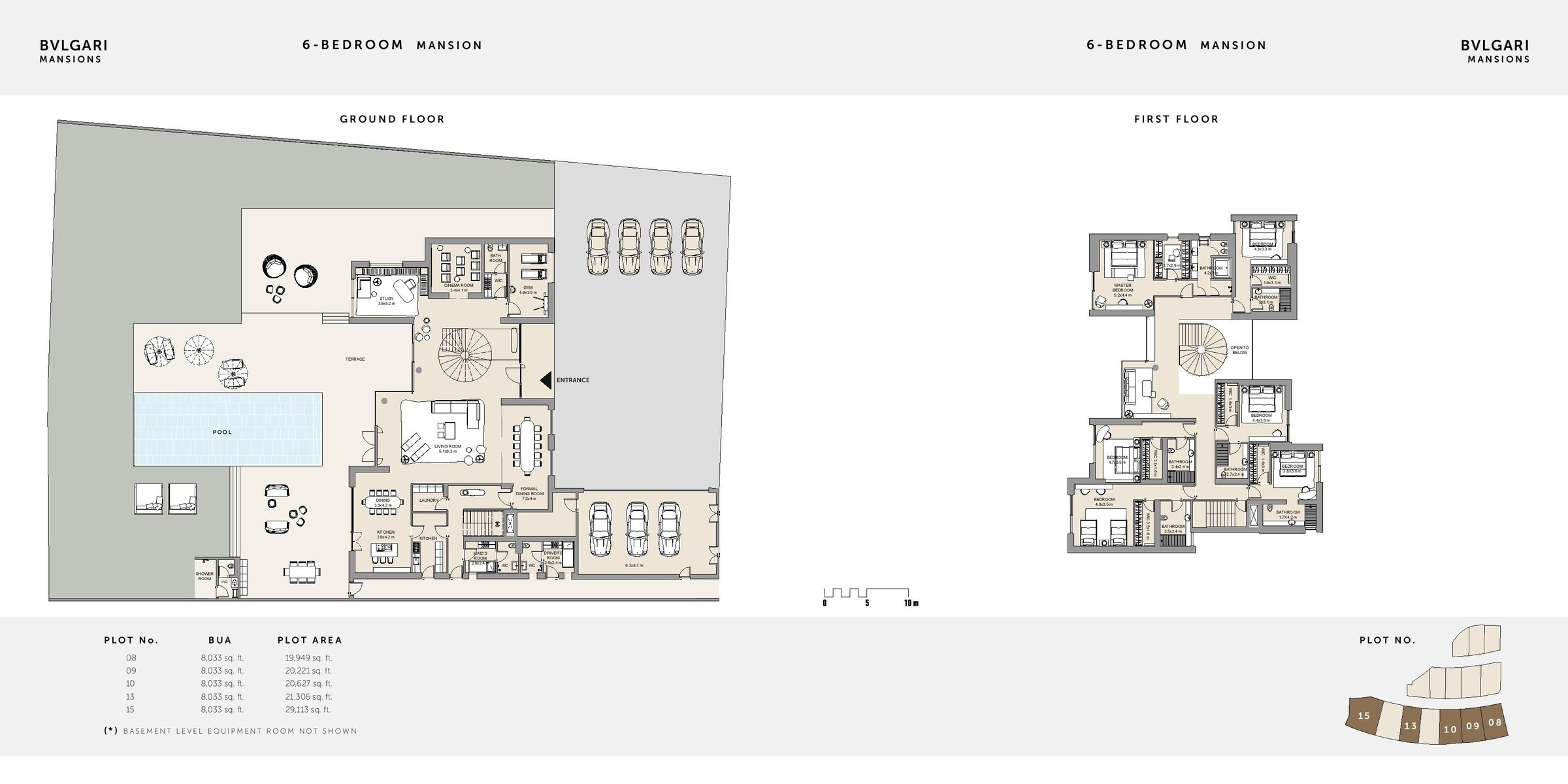 6 Bedroom Mansion floor plan