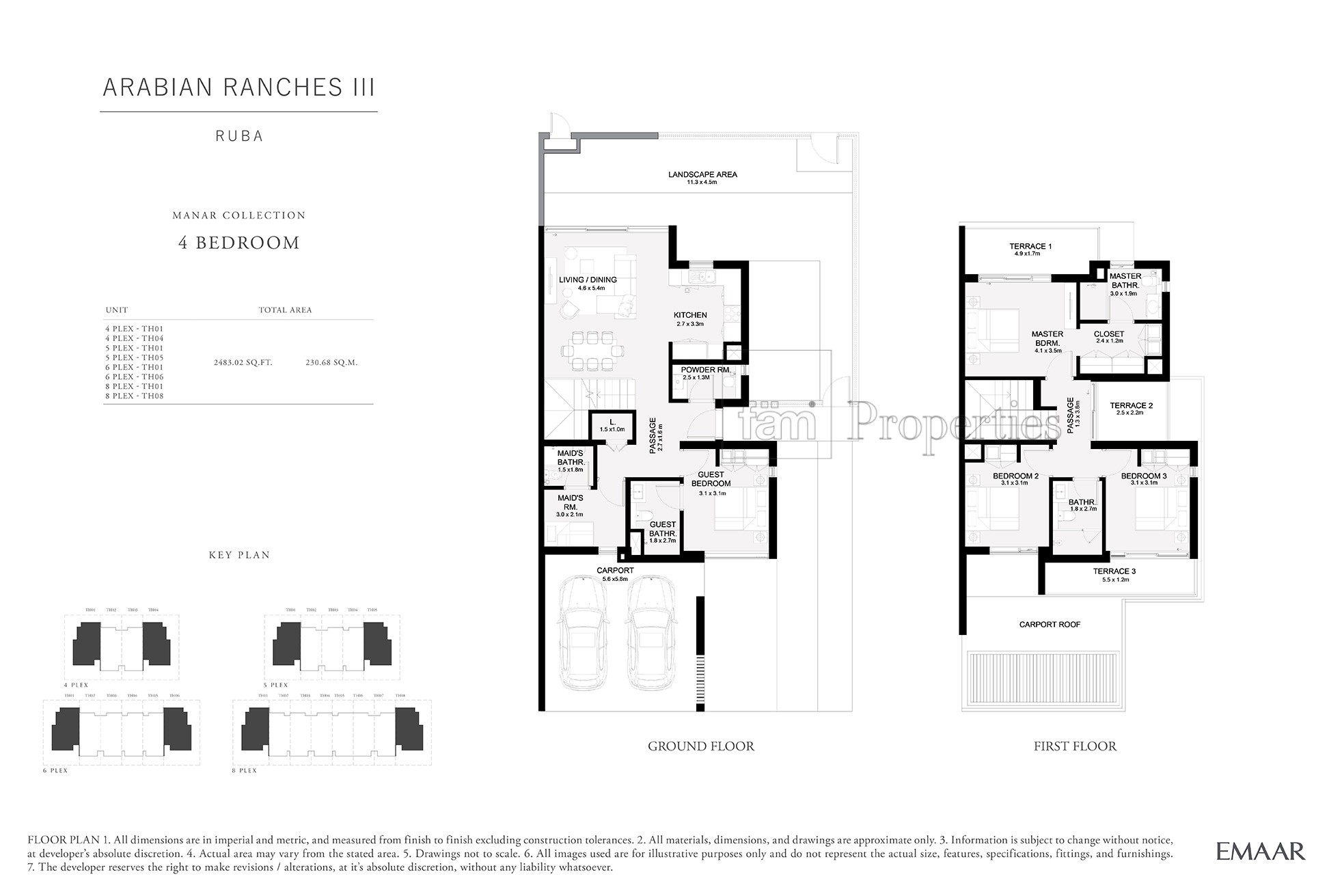 4 Bedroom floor plan