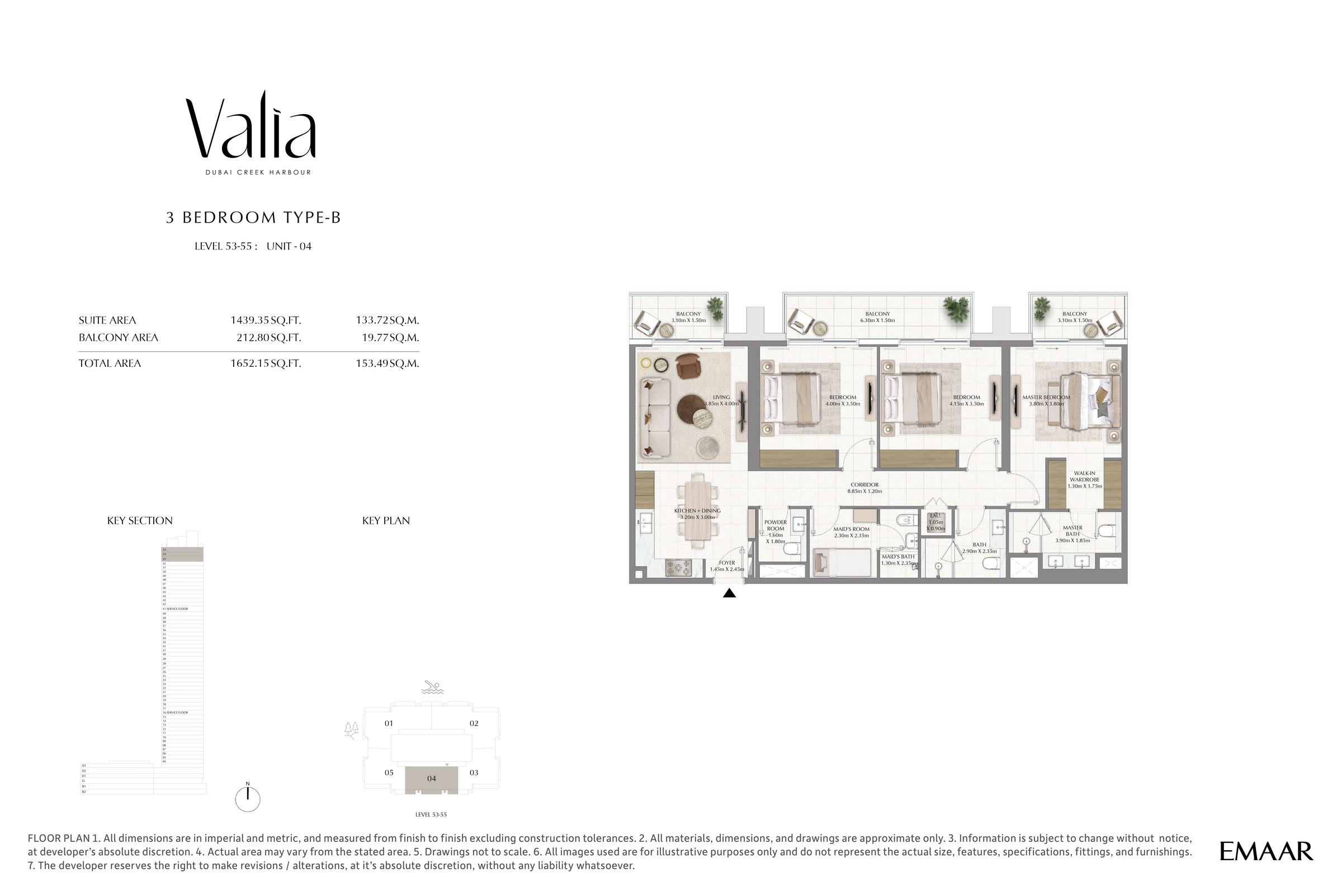 3 Bed floor plan