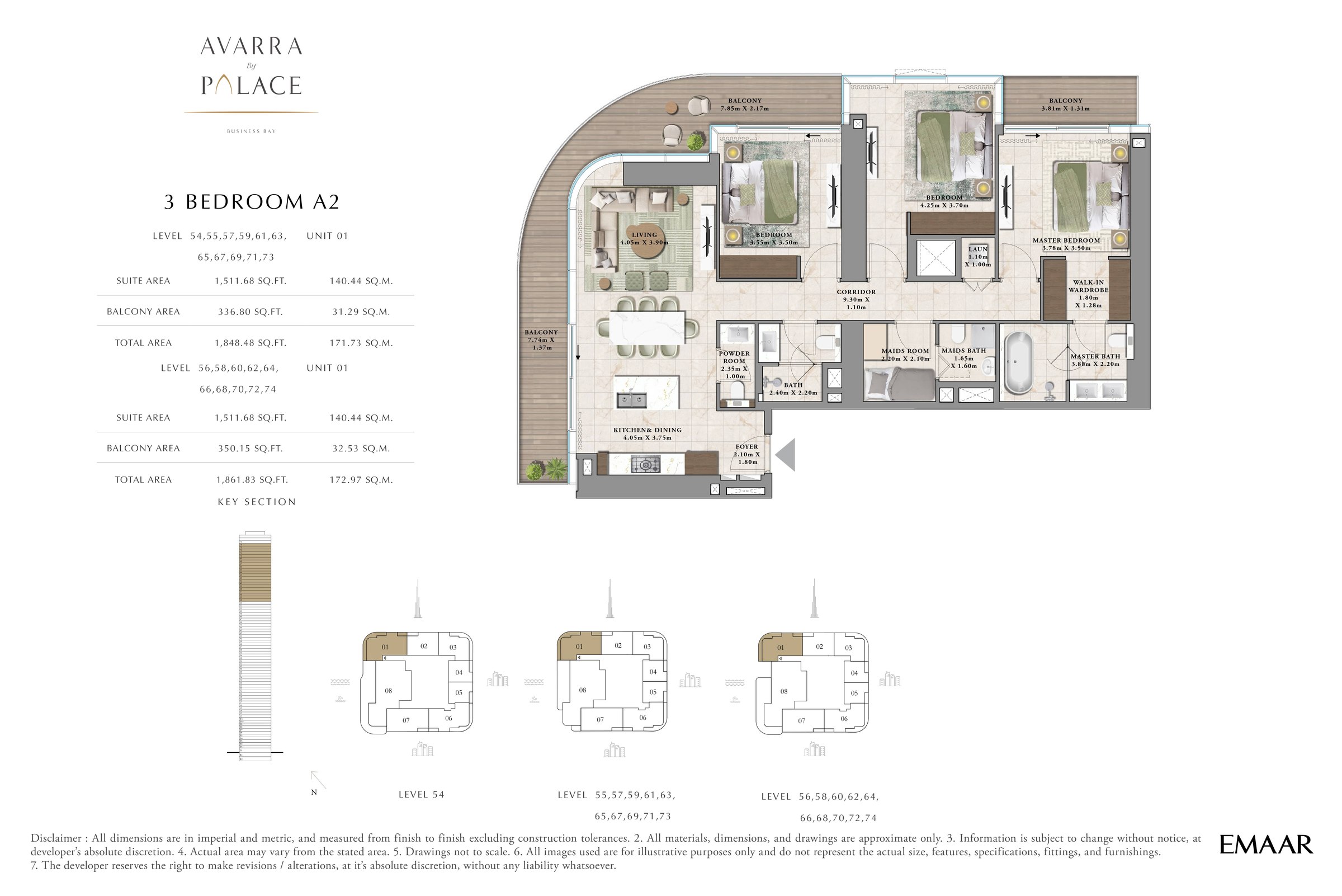 3 Bed floor plan